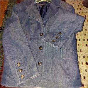Kasper blue/gray denim jacket, 14 EUC *FINAL*